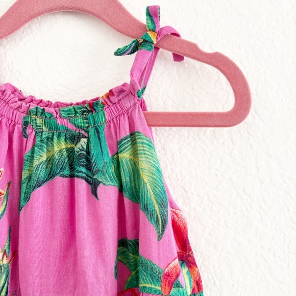 Baby Gap Jungle Leaf Tiered Tropical Dress Size 2T - Picture 3 of 6